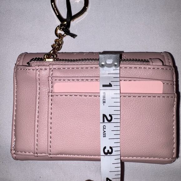Juicy Couture Dusty Blush Pink League Double Sided Trifold Wallet Card Case NEW - Picture 9 of 10